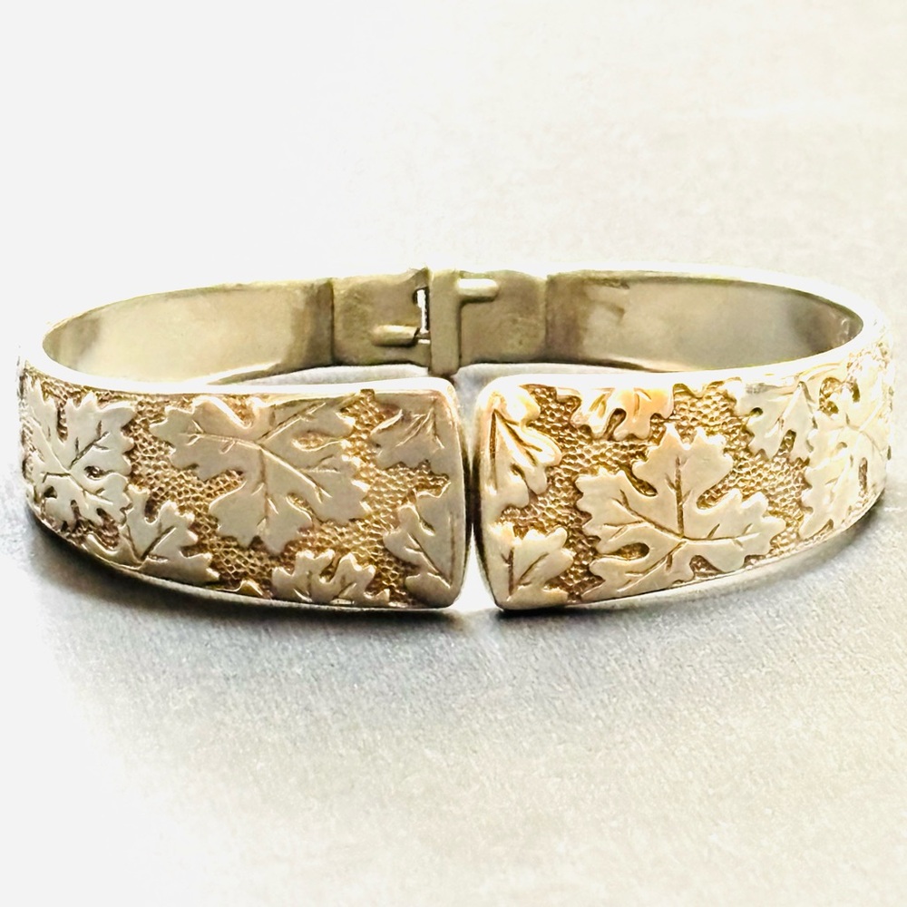 Artesian Sterling Silver Hinged Fork Bracelet Handmade 46 grams - Picture 5 of 7